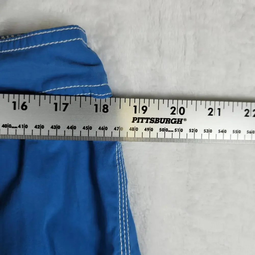 J Crew Blue Nylon Board Shorts Size 36‎ Swim Trunks